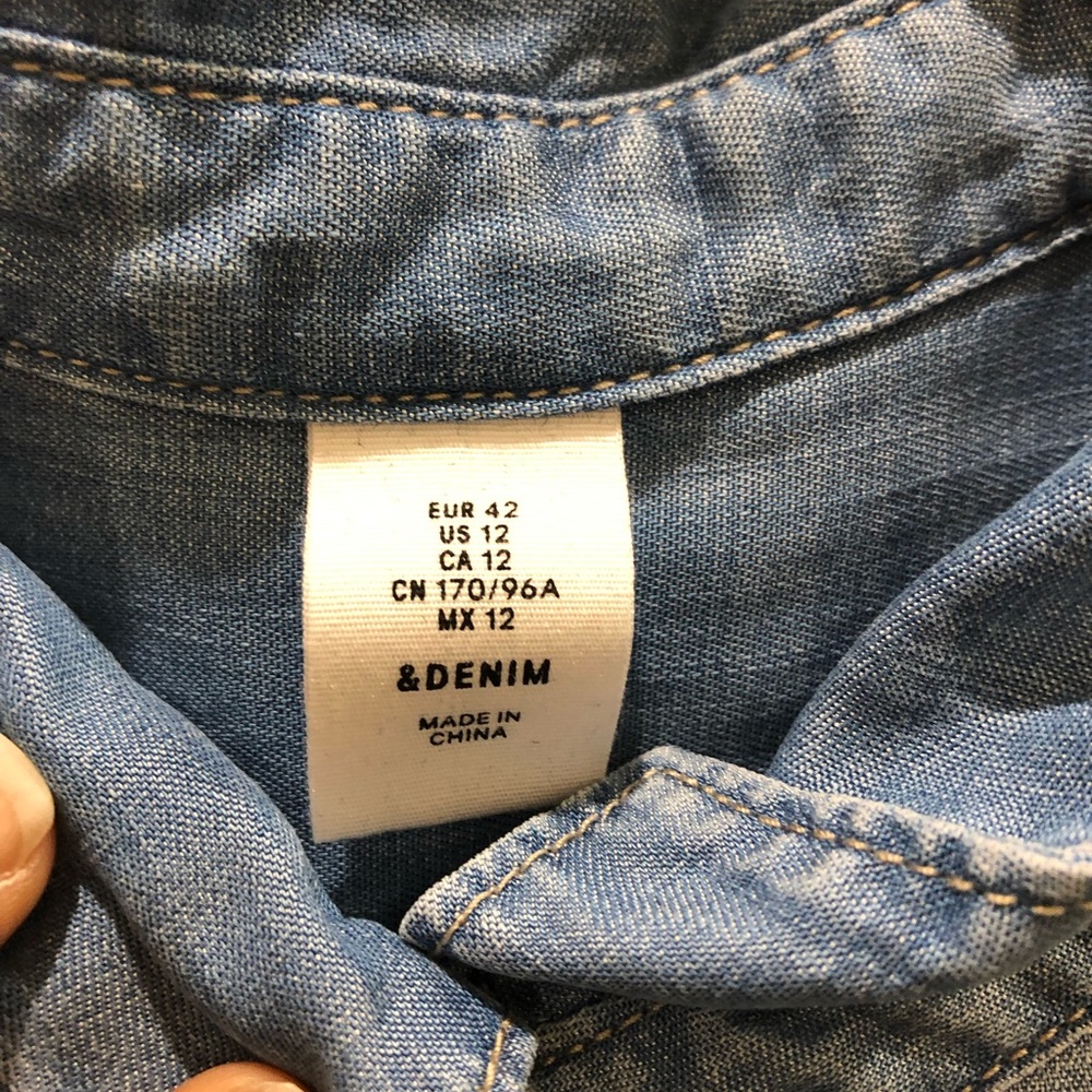Long denim shirt